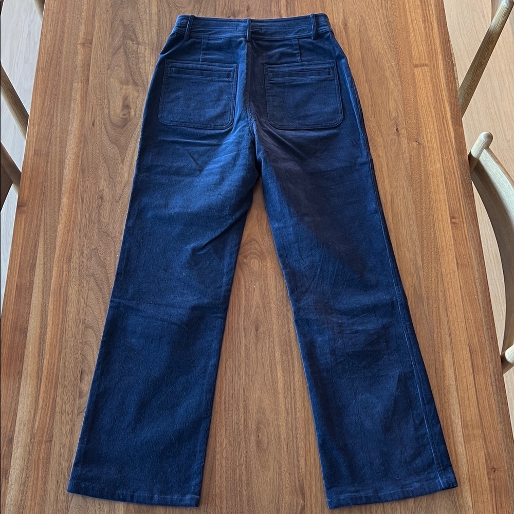 Apiece Apart Slim Marston Pant in Navy Corduroy Size 4 - Picture 2 of 3